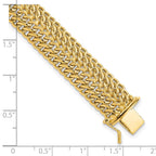 14k Polished 13mm Fancy Link Bracelet