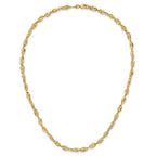 14K Fancy Twisted Oval Link 18 inch Necklace