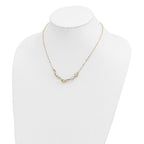 14k Polished and Textured Fancy Link 17.5 inch Necklace