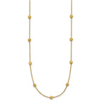 14K Diamond-cut Beads 17 inch Station Necklace