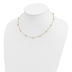 14K Diamond-cut Beads 17 inch Station Necklace