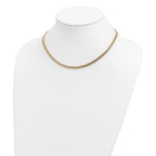 14k Polished 4.3mm Fancy Braided Link 17 inch Necklace