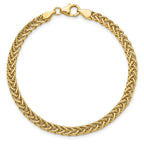 14k Polished 4.3mm Fancy Braided Link 7.5 inch Bracelet