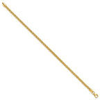 14k Polished 3mm Fancy Braided Link 7.5 inch Bracelet