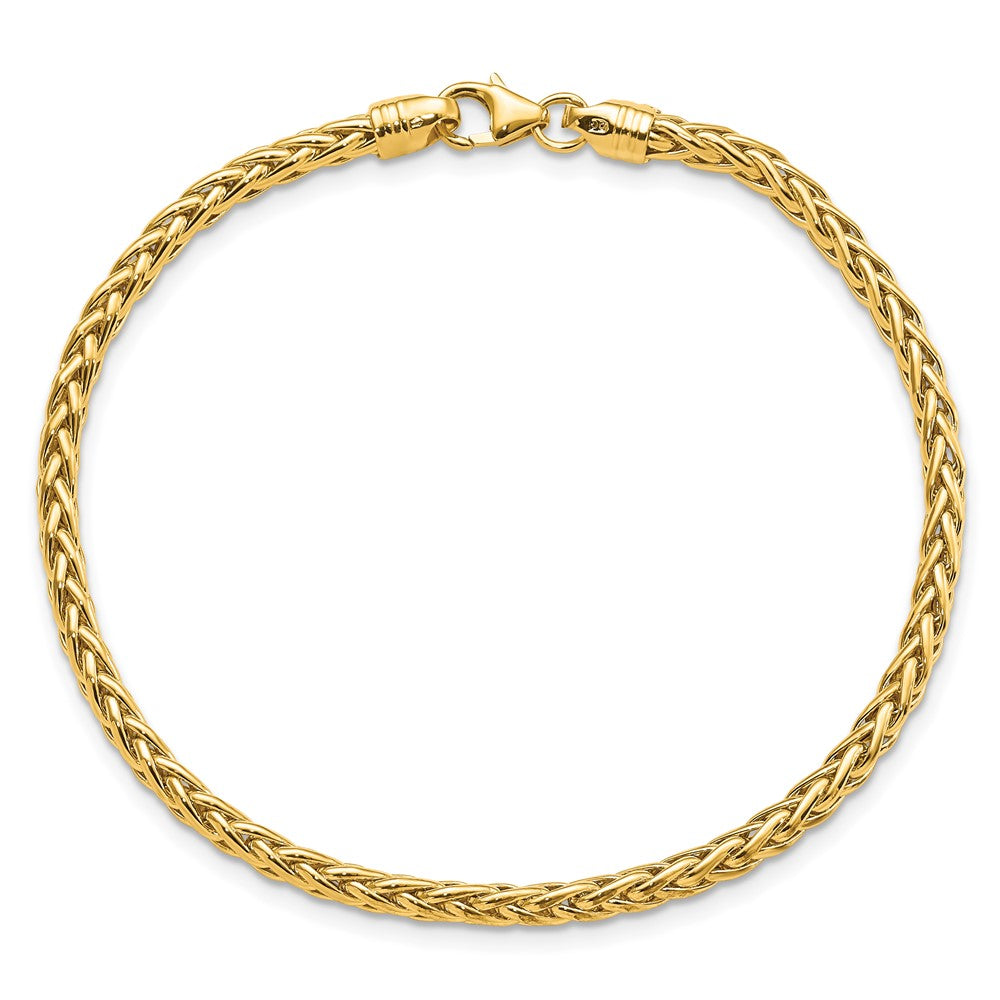 14k Polished 3mm Fancy Braided Link 7.5 inch Bracelet