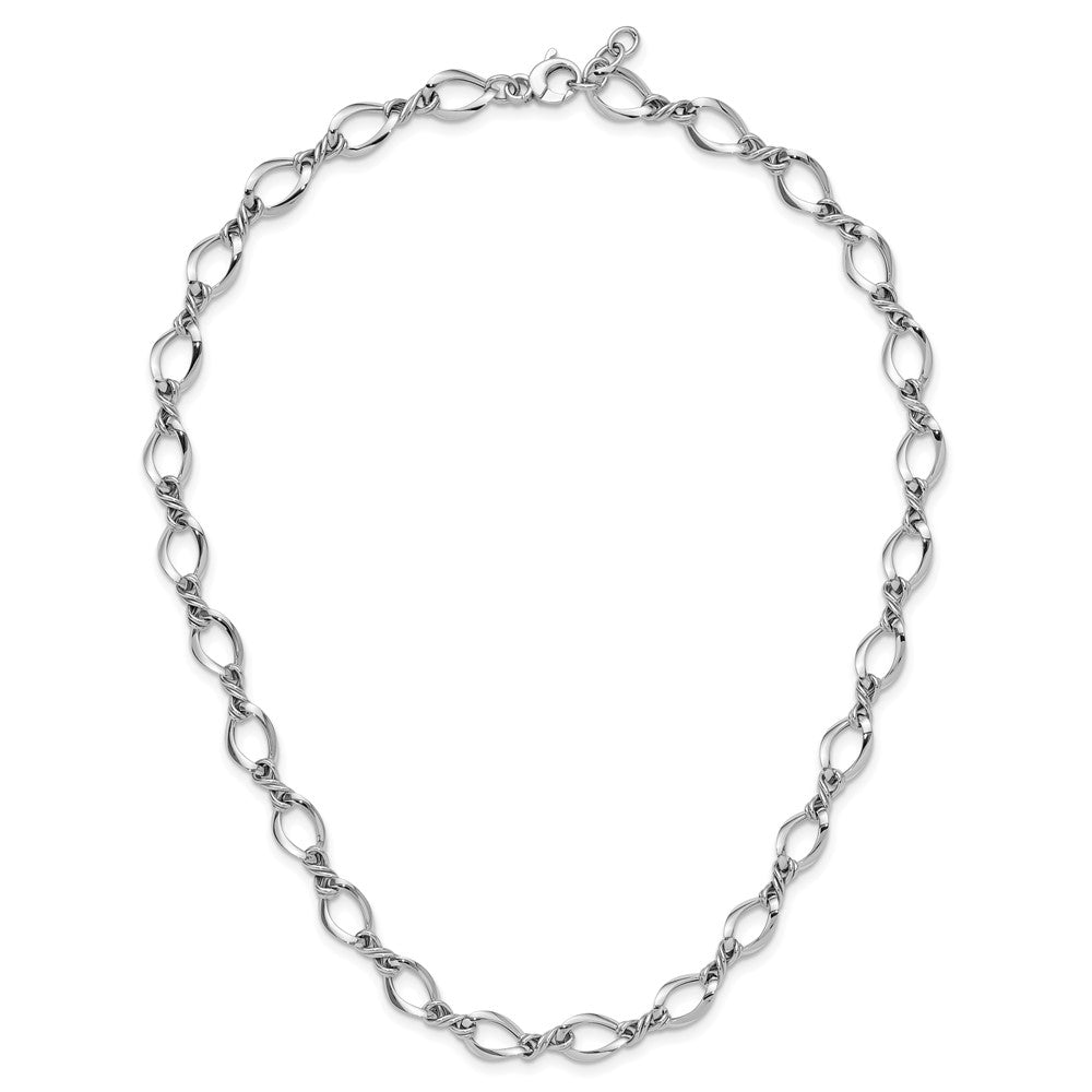 14k White Gold Fancy Link Necklace
