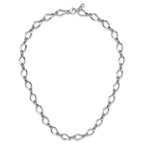 14k White Gold Fancy Link Necklace