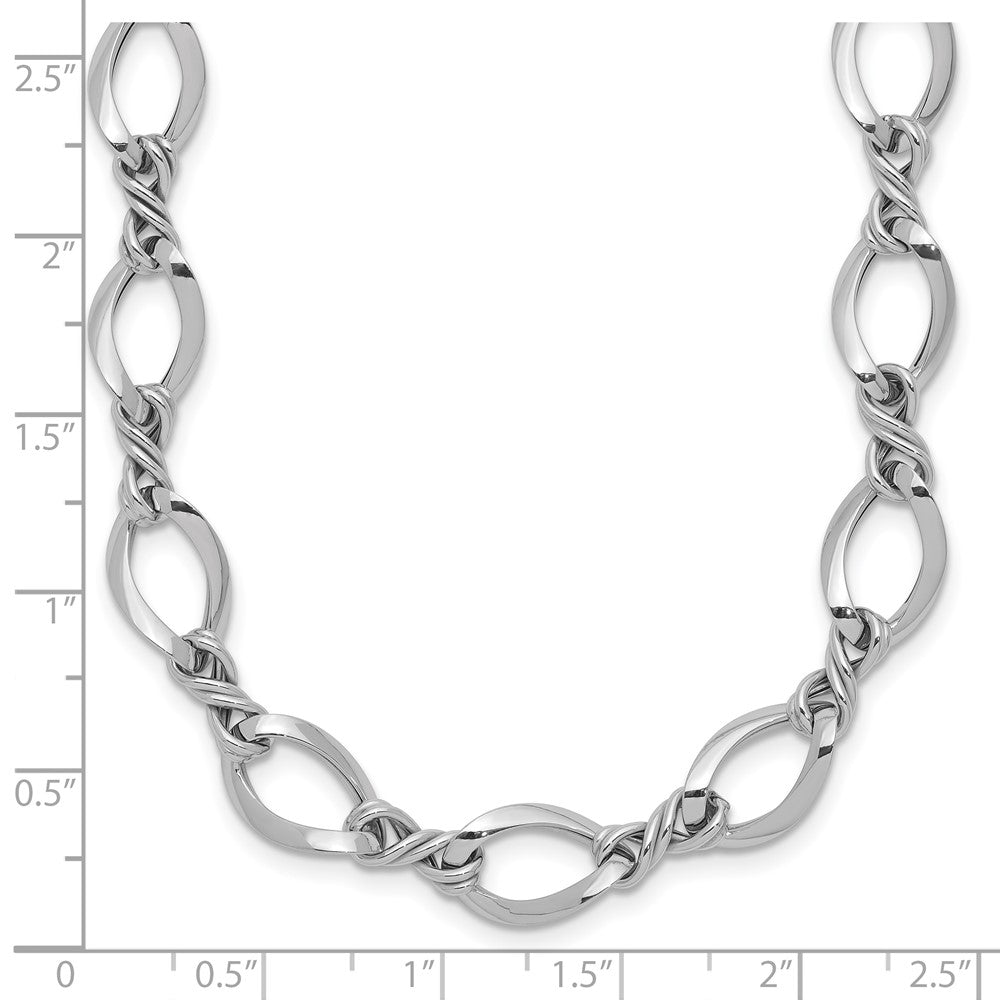 14k White Gold Fancy Link Necklace