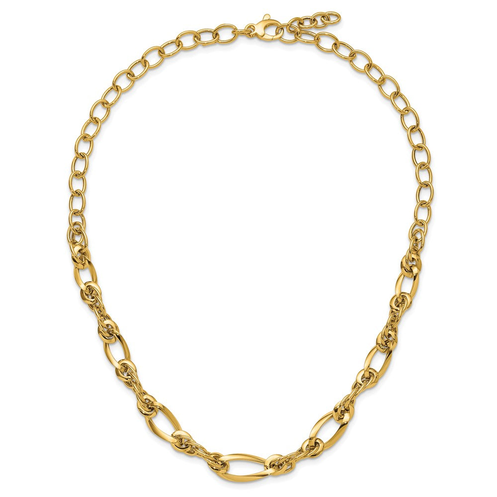 Golden Treasures 14K Polished Fancy Link Necklace