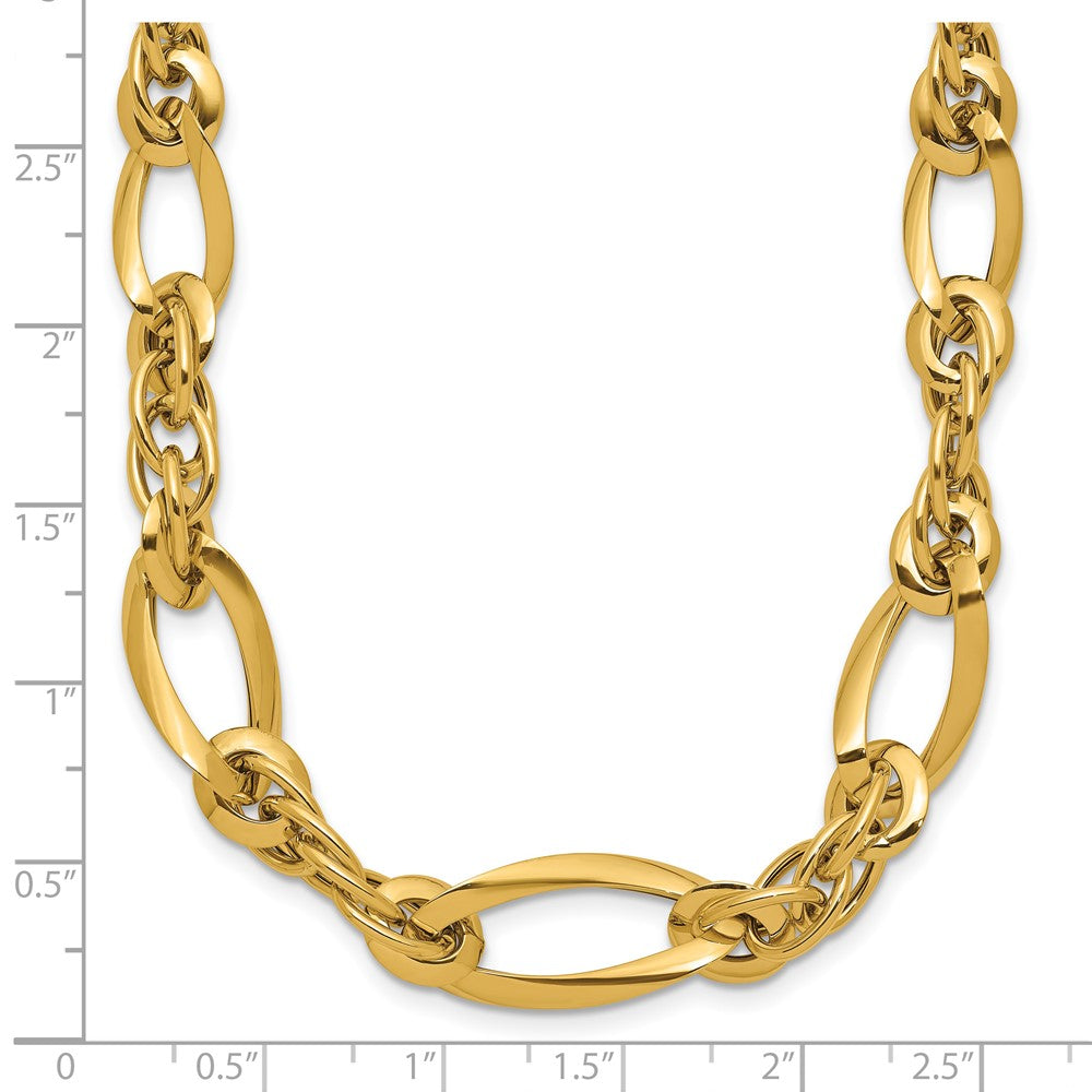Golden Treasures 14K Polished Fancy Link Necklace