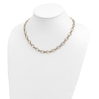 14k Fancy Oval and Twisted Link 18 inch Necklace