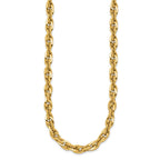 14K Polished 12mm Fancy Rope Link 17.5 inch Necklace