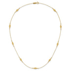 14k Polished and Diamond-cut Fancy Beaded 18 inch Necklace