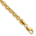 14k Polished Fancy 5mm Rolo Link 8.5 inch Bracelet