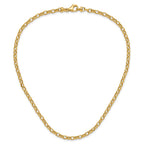 14k Polished 4.5mm Fancy Oval Link 18 inch Necklace