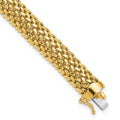 14k Polished 9.25mm Mesh 7.25 inch Bracelet