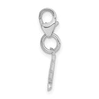 Sterling Silver NHL San Jose Sharks Polished Logo w/ Lobster Clasp Charm