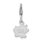 Sterling Silver NHL San Jose Sharks Polished Logo w/ Lobster Clasp Charm