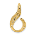 14k Polished Slide Fits up to 6mm Regular/Fancy/Reversible Omega