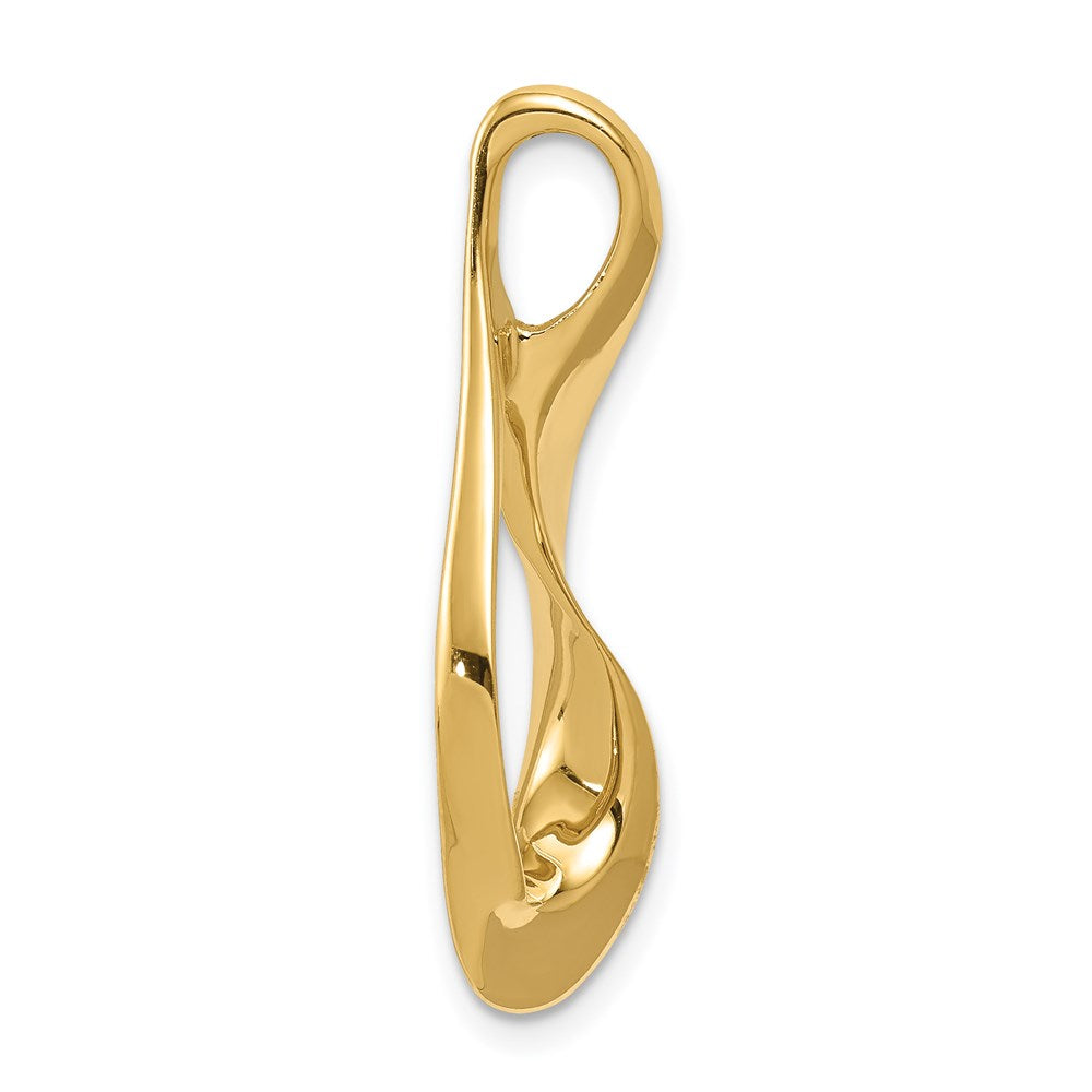 14k Polished Slide Fits up to 3mm Regular/6mm Fancy or Reversible Omega