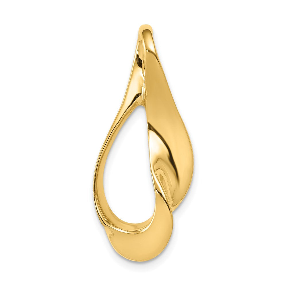 14k Polished Slide Fits up to 3mm Regular/6mm Fancy or Reversible Omega