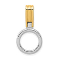 14k Two-tone Circle Slide Fits up to 3mm Regular/6mm Fancy or Reversible Omega