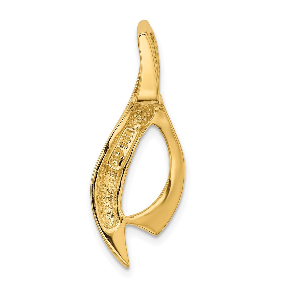 14k Polished Slide Fits up to 6mm Regular/Fancy/Reversible Omega