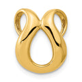 14k Polished Slide Fits up to 2mm Regular/4mm Fancy or Reversible Omega