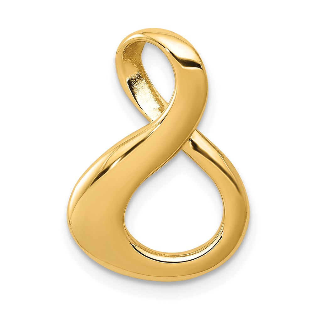 14k Polished Slide Fits up to 3mm Regular/6mm Fancy or Reversible Omega