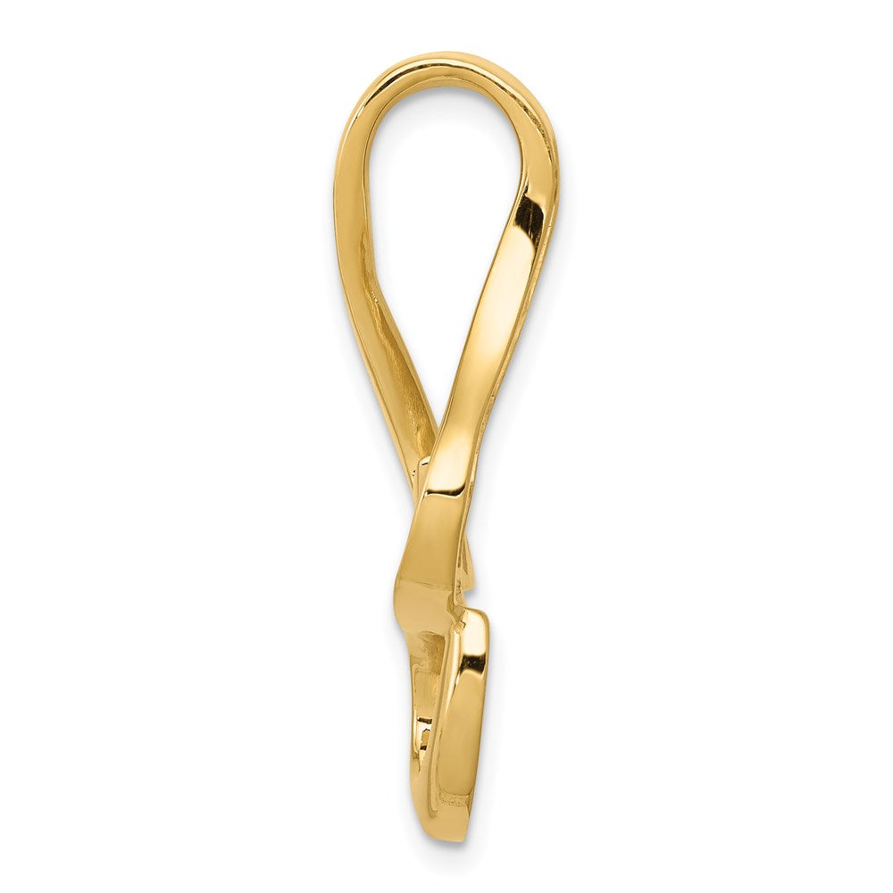 14k Polished Slide Fits up to 10mm Regular/Fancy/Reversible Omega
