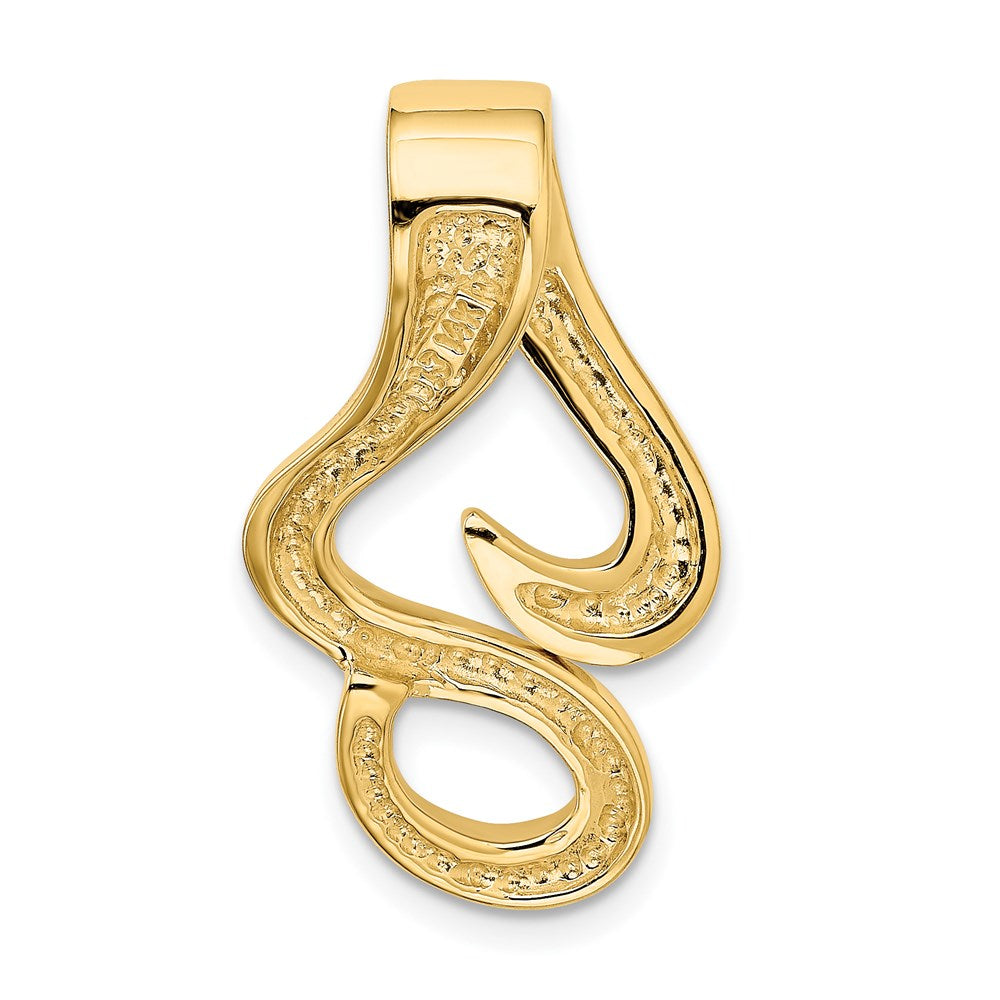14k Polished Slide Fits up to 10mm Regular/Fancy/Reversible Omega