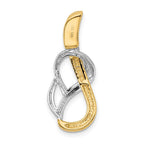 14k Polished Slide Fits up to 4mm Regular/6mm Fancy or Reversible Omega