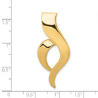 14k Polished Slide Fits up to 6mm Regular/8mm Fancy or Reversible Omega