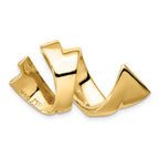 14k Polished Spiral Slide Fits up to 8mm Regular/10mm Fancy or Reversible Omega