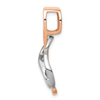14K Two-tone Slide Fits up to 4mm Regular/6mm Fancy or Reversible Omega
