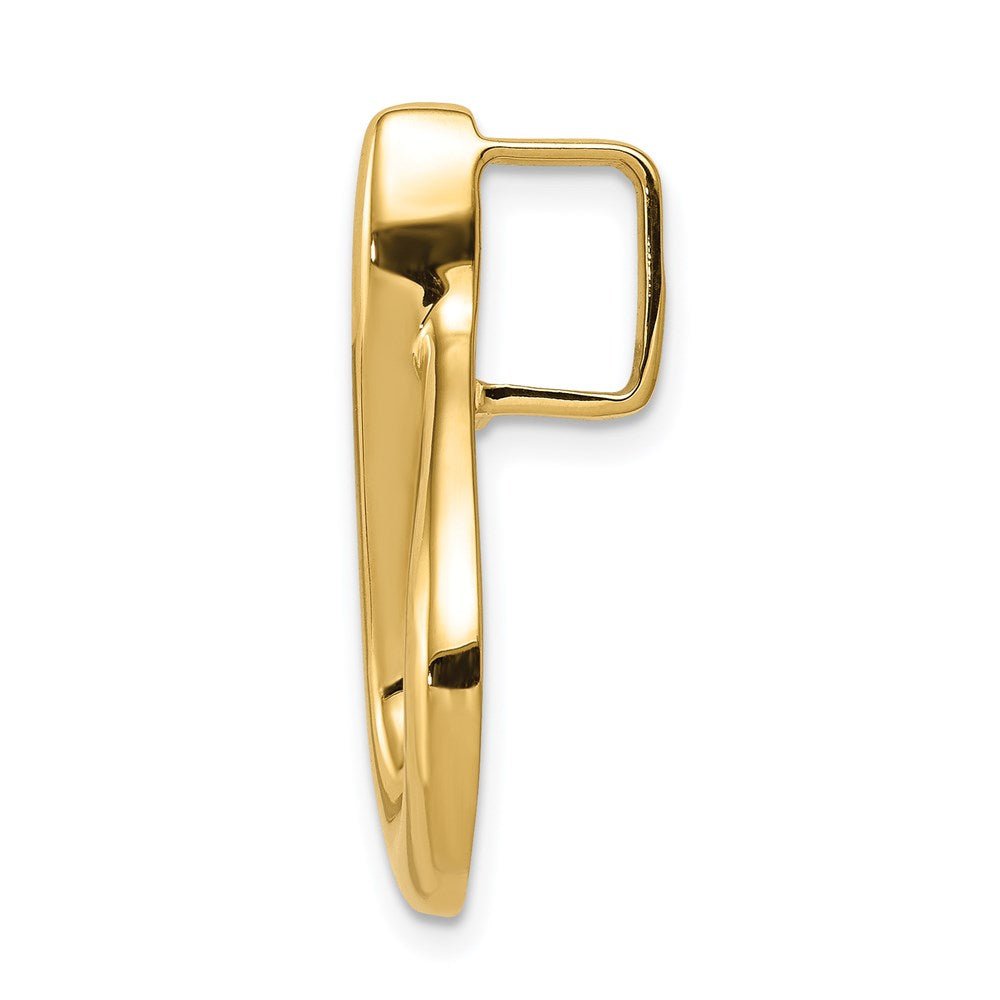 14k Polished Slide Fits up to 4mm Regular/6mm Fancy or Reversible Omega