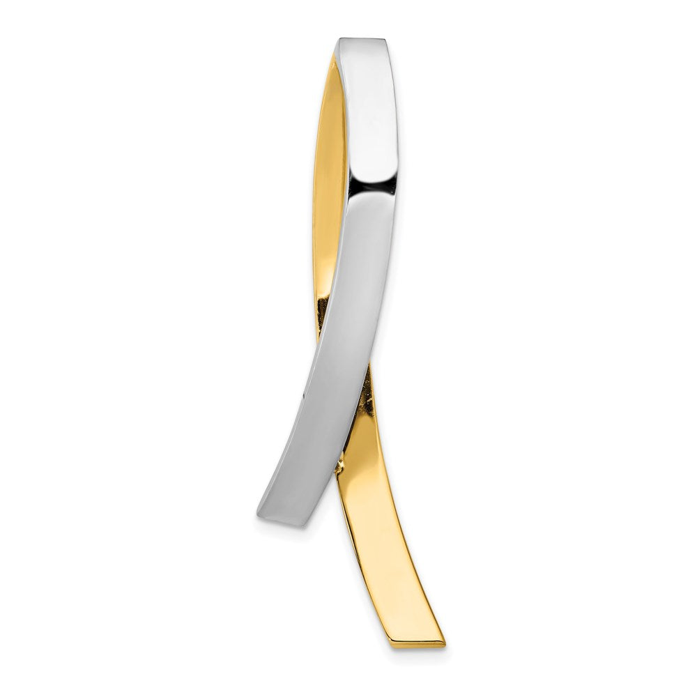 14k Two-Tone Slide Fits up to 10mm Regular/Fancy/Reversible Omega