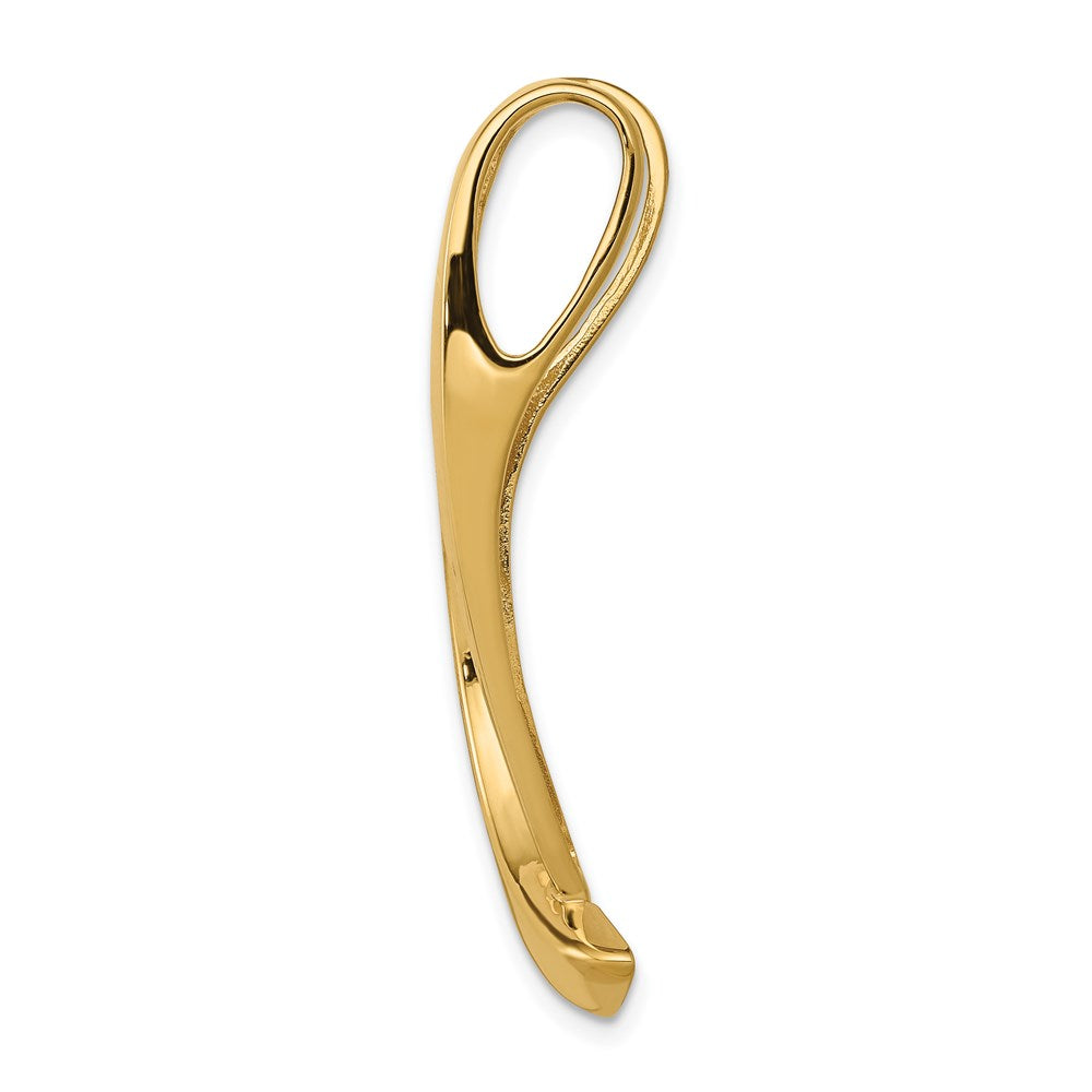 14k Polished Slide Fits up to 8mm Regular/Fancy/Reversible Omega