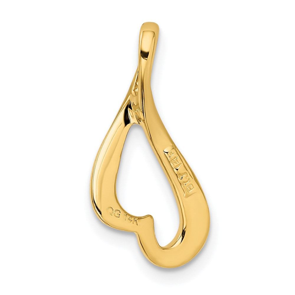 14k Polished Slide Fits up to 2mm Regular/4mm Fancy or Reversible Omega