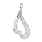 14k White Gold Polished Slide Fits up to 2mm Regular/4mm Fancy or Reversible Omega