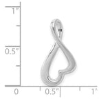 14k White Gold Polished Slide Fits up to 2mm Regular/4mm Fancy or Reversible Omega