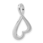 14k White Gold Polished Slide Fits up to 2mm Regular/4mm Fancy or Reversible Omega