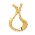 14k Polished Slide Fits up to 2mm Regular/3mm Fancy or Reversible Omega