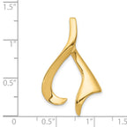 14k Polished Slide Fits up to 2mm Regular/6mm Fancy or Reversible Omega