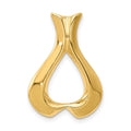 14k Polished Slide Fits up to 2mm Regular/3mm Fancy or Reversible Omega