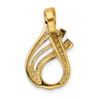 14k Polished Slide Fits up to 5mm Regular/6mm Fancy or Reversible Omega