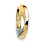 14K with Rhodium Diamond-cut Infinity Slide Fits up to 4mm Fancy or Reversible Omega Only