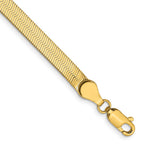 14K 4mm Silky Herringbone with Lobster Clasp Bracelet