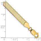 14K 5mm Silky Herringbone with Lobster Clasp Bracelet