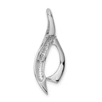 14k White Gold Polished Slide Fits up to 6mm Regular/Fancy/Reversible Omega